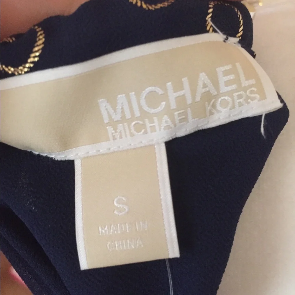 MICHAEL KORS Navy Blue Halter Cocktail Dress Small to Medium BNWT - Picture 7 of 9